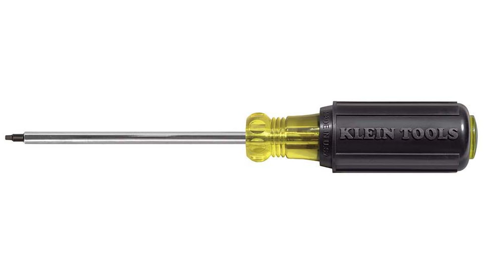 Klein Tools #2 Square Screwdriver, 4In Round Shank, Orange/Black, 662