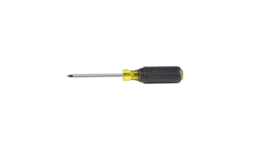 Klein Tools #2 Square Screwdriver, 4In Round Shank, Orange/Black, 662