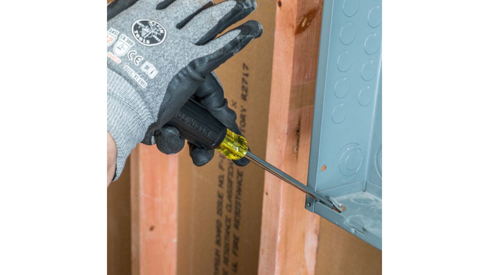 Klein Tools 5/16In Keystone Demolition Driver, 7In Shank, Yellow/Black, 602-7DD