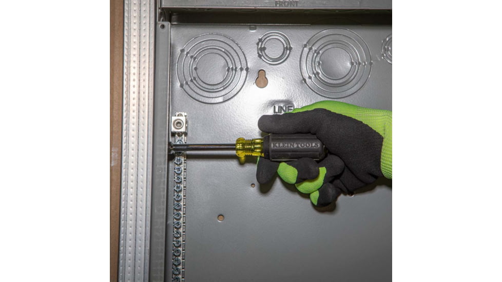 Klein Tools 5/16In Nut Driver Cushion-Grip, 3In Shaft, Black/Yellow, 630-5/16