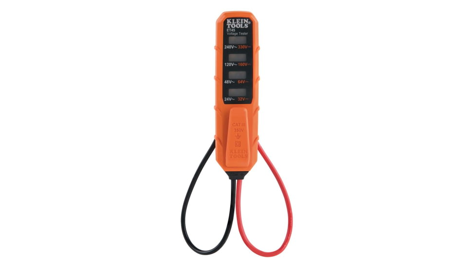 Klein Tools AC/DC Voltage Tester, Orange/Black, ET45