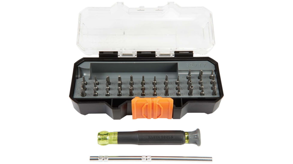 Klein Tools All in1 Precision Screwdriver Set with Case, Black/Yellow, 32717