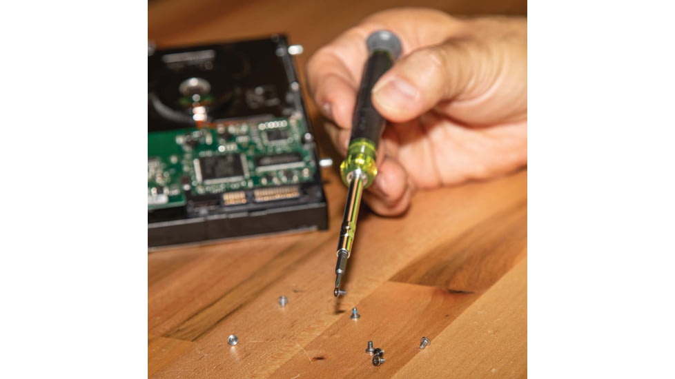 Klein Tools All in1 Precision Screwdriver Set with Case, Black/Yellow, 32717