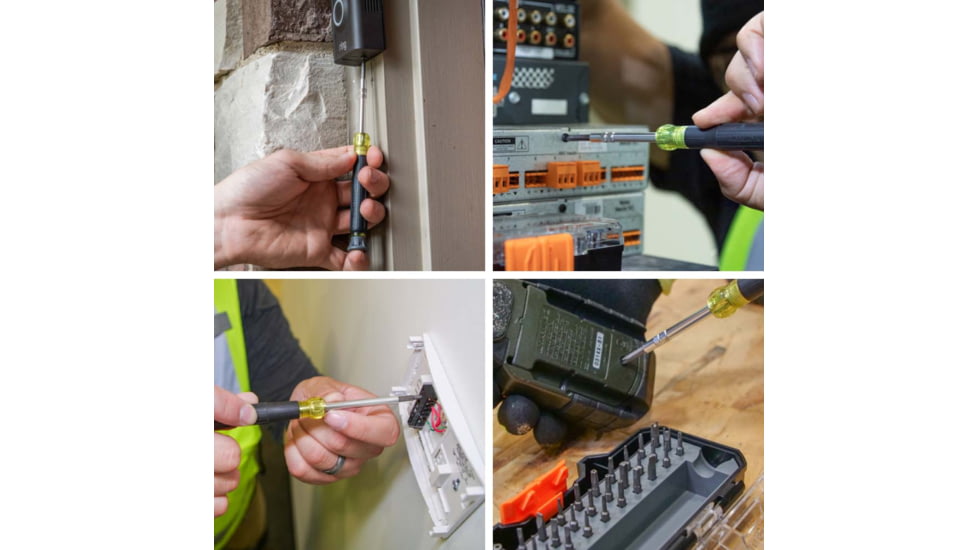 Klein Tools All in1 Precision Screwdriver Set with Case, Black/Yellow, 32717