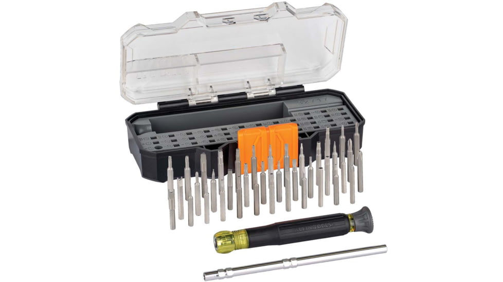 Klein Tools All in1 Precision Screwdriver Set with Case, Black/Yellow, 32717