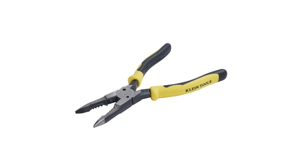 Klein Tools All-Purpose Needle Nose Pliers, Spring Loaded, Cuts, Strips, 8.5In, Yellow/Black, J206-8C