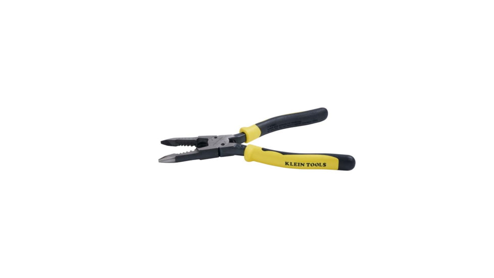 Klein Tools All-Purpose Needle Nose Pliers, Spring Loaded, Cuts, Strips, 8.5In, Yellow/Black, J206-8C