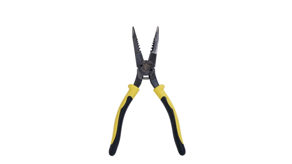 Klein Tools All-Purpose Needle Nose Pliers, Spring Loaded, Cuts, Strips, 8.5In, Yellow/Black, J206-8C