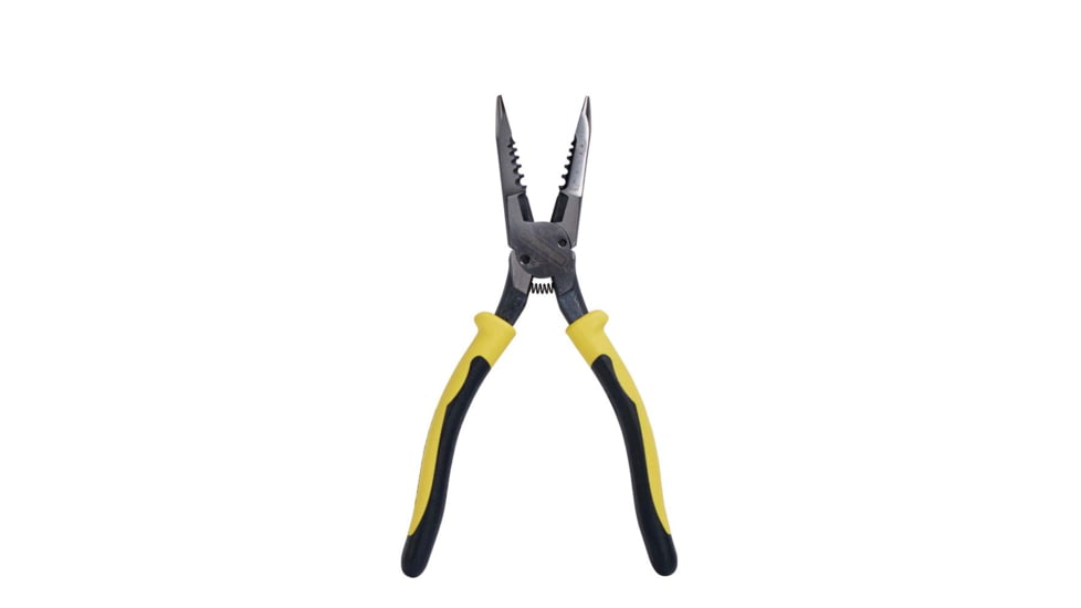 Klein Tools All-Purpose Needle Nose Pliers, Spring Loaded, Cuts, Strips, 8.5In, Yellow/Black, J206-8C
