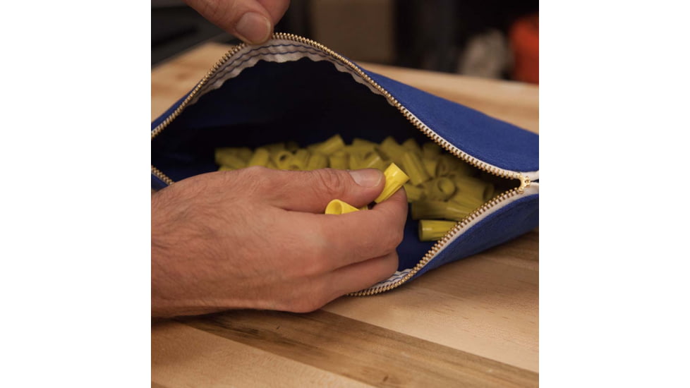 Klein Tools Canvas Tool Pouches Zipper Bags, 4-Pack, Olive, Orange, Blue, Yellow, 5140