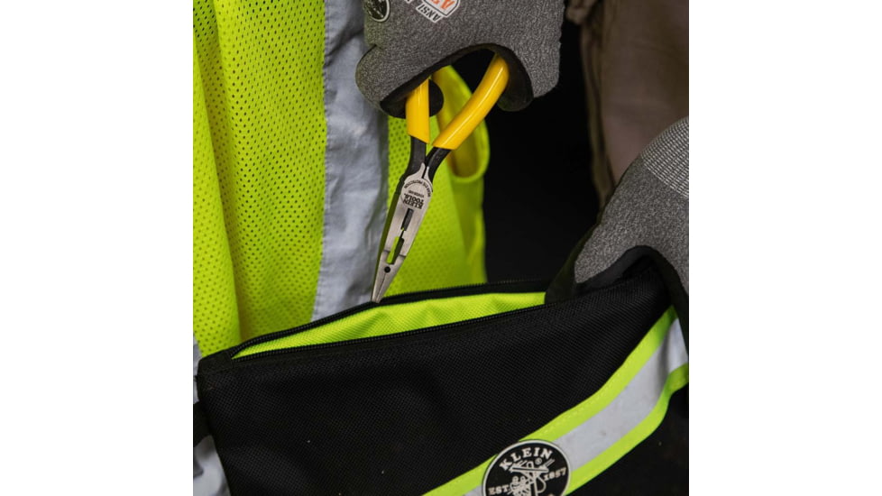 Klein Tools Connector Crimping Needle Nose Pliers, 7In, Yellow, VDV026-049