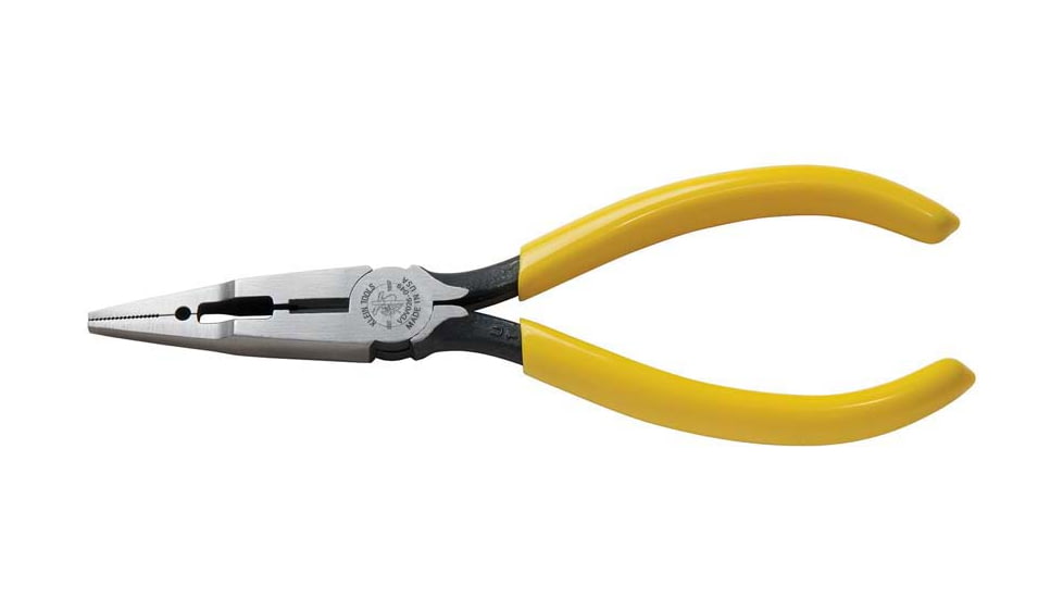 Klein Tools Connector Crimping Needle Nose Pliers, 7In, Yellow, VDV026-049