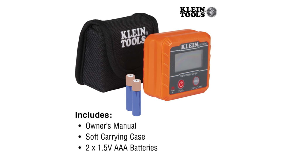 Klein Tools Digital Angle Gauge and Level, Orange, 935DAG