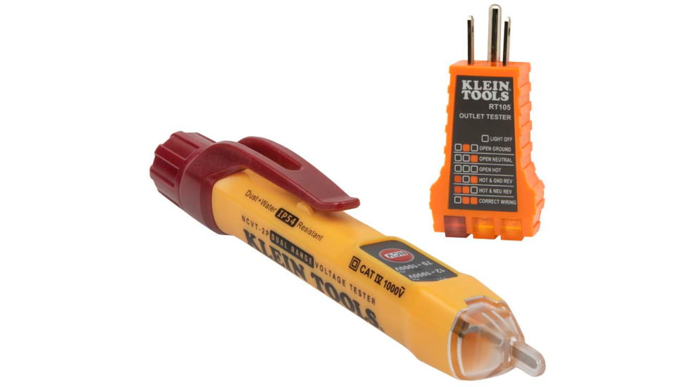 Klein Tools Dual Range NCVT Electrical Test Kit, Receptacle Tester, NCVT2PKIT
