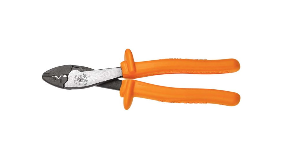 Klein Tools Insulated Crimping and Cutting Tool, Orange, 1005-INS
