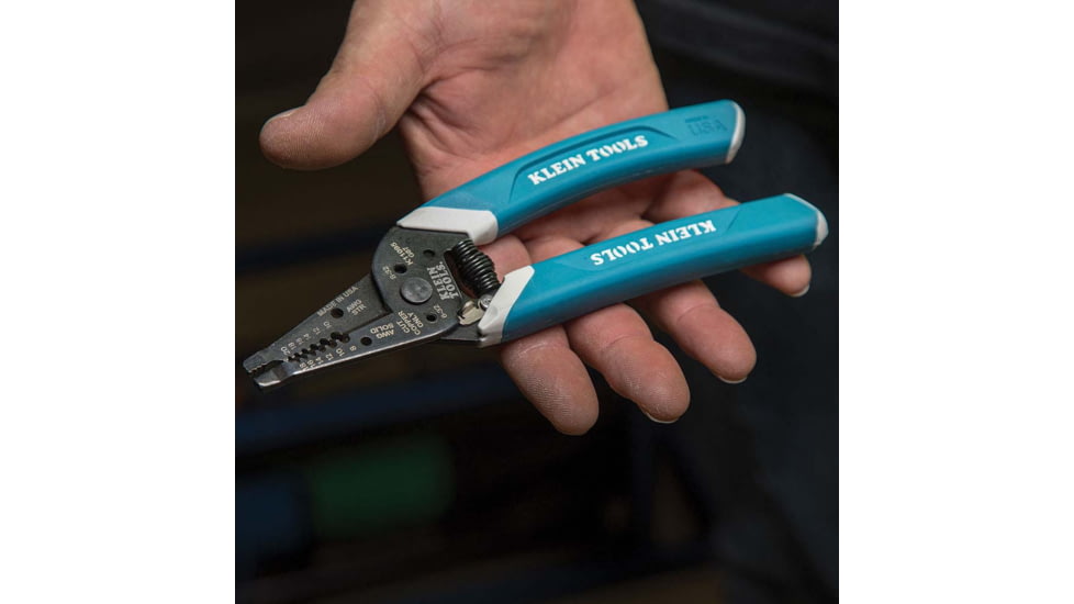 Klein Tools Klein-Kurve Wire Stripper/Cutter, 8-20 AWG, Blue/White, K11095