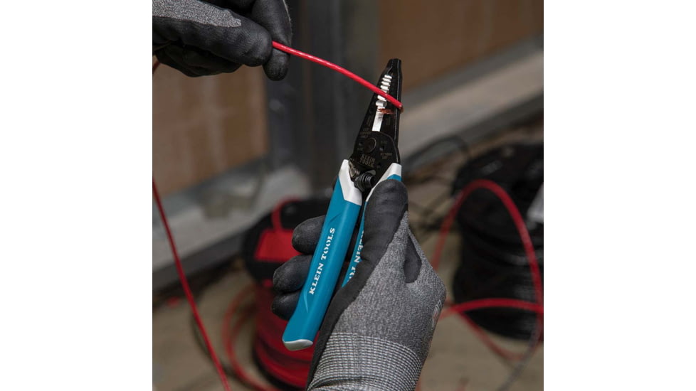 Klein Tools Klein-Kurve Wire Stripper/Cutter, 8-20 AWG, Blue/White, K11095