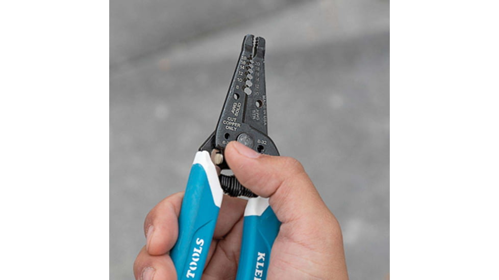 Klein Tools Klein-Kurve Wire Stripper/Cutter, 8-20 AWG, Blue/White, K11095