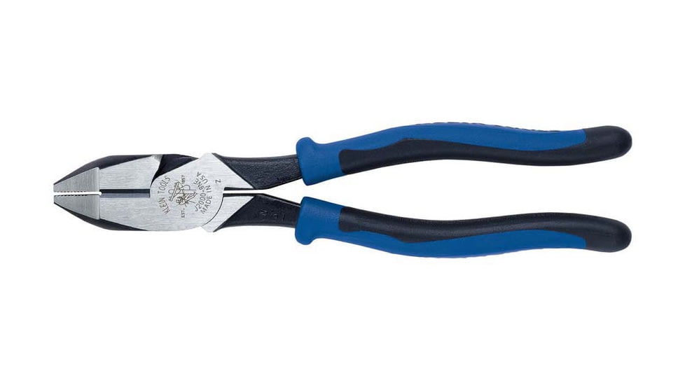 Klein Tools Linemans Pliers, Journeyman Handle, 9In, Light Blue/Black, J2000-9NE