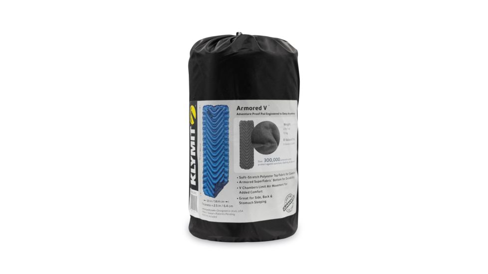 Klymit Armored V Sleeping Pad, Blue, Small, 06AVTL01C