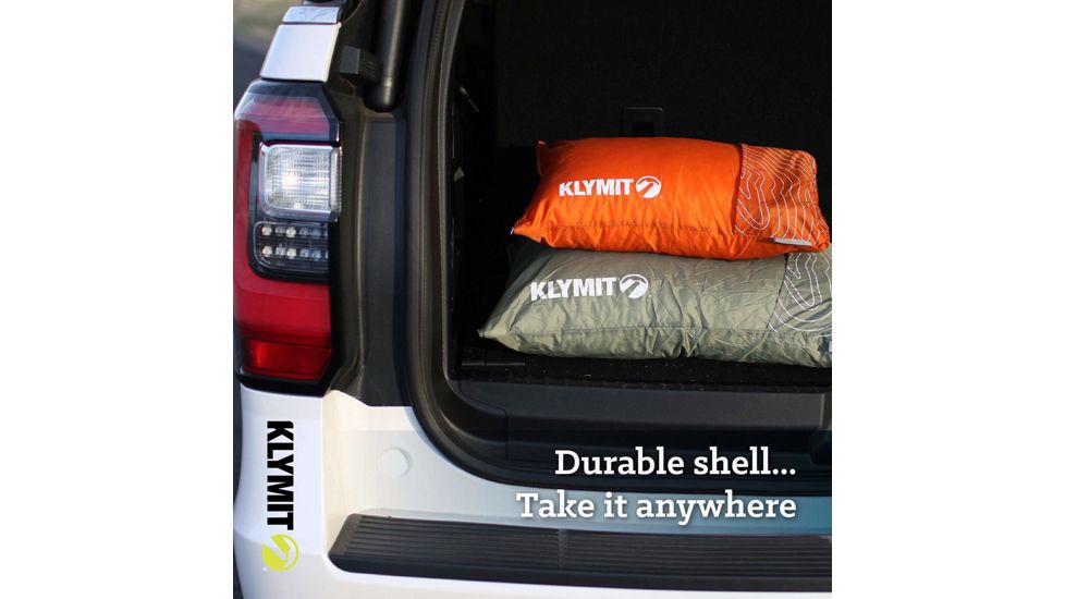 Klymit Drift Car Camp Pillow, Orange, Large, 12DROR01D
