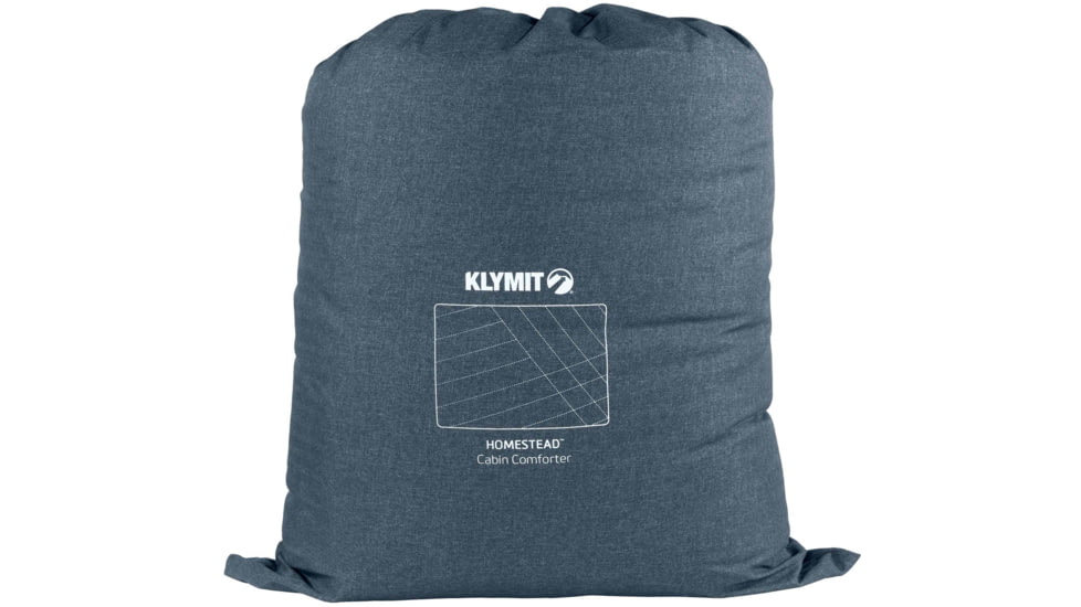 Klymit Homestead Cabin Comforter 2 Person Blanket, Blue, Large, 13HCBL01D