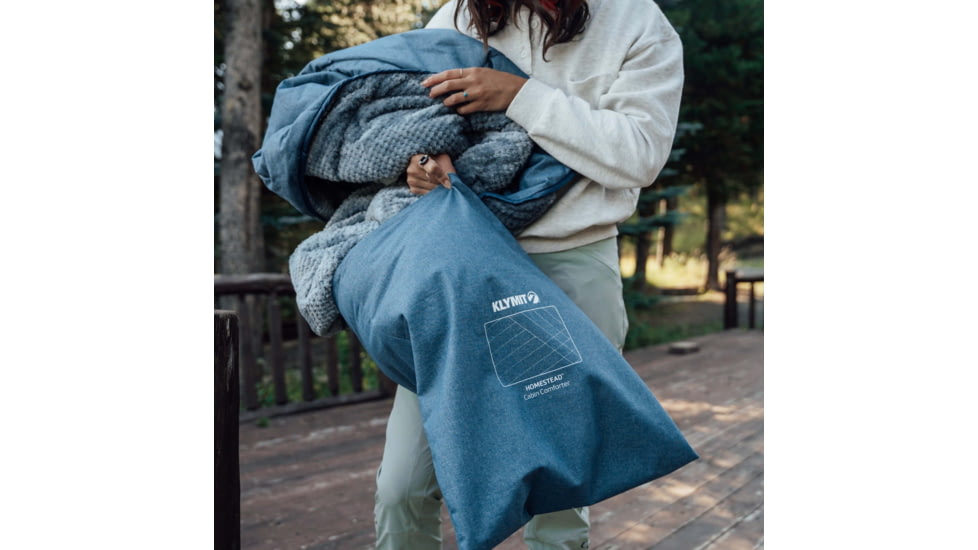 Klymit Homestead Cabin Comforter Blanket, Blue, Regular, 13HCBL01C