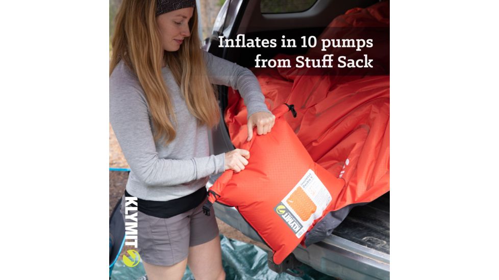 Klymit Insulated Double V Sleeping Pad, Orange, 06IDOR02E