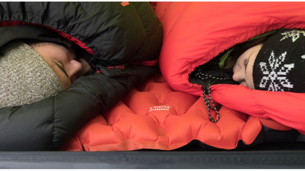 Klymit Insulated Double V Sleeping Pad, Orange/Char Black, Double, 06IDOR01E