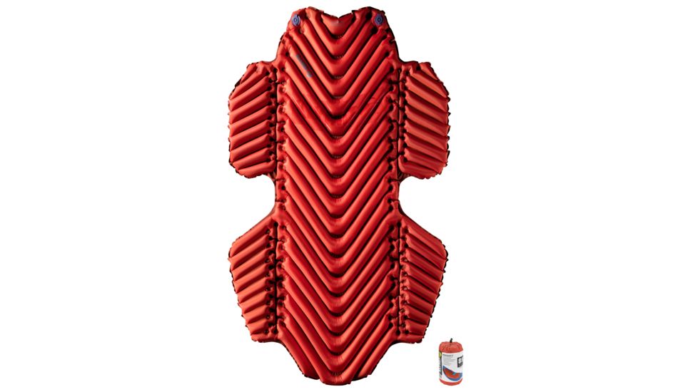 Klymit Insulated Hammock V Sleeping Pad, Red/Char Black, Large, 06IHRD01D