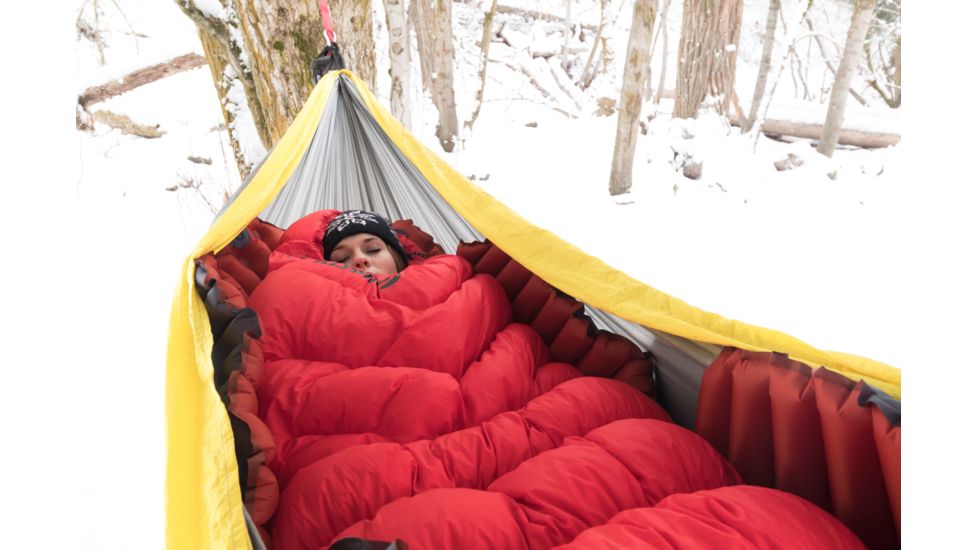 Klymit Insulated Hammock V Sleeping Pad, Red/Char Black, Large, 06IHRD01D