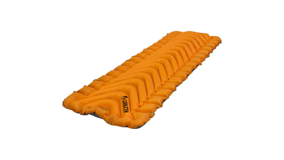 Klymit Insulated Static V Lite Sleeping Pad, Mango Orange, Regular, 1409835
