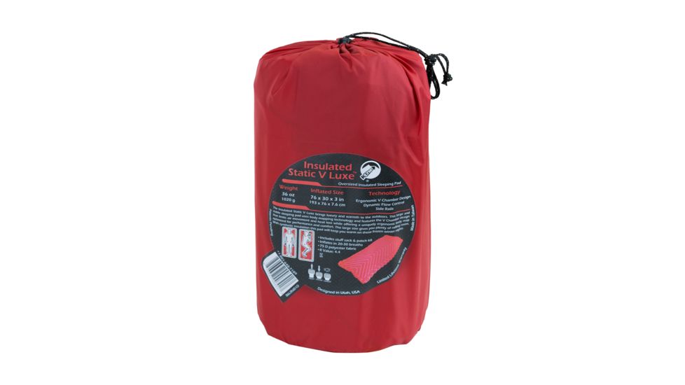 Klymit Insulated Static V Luxe-Red/Char Black