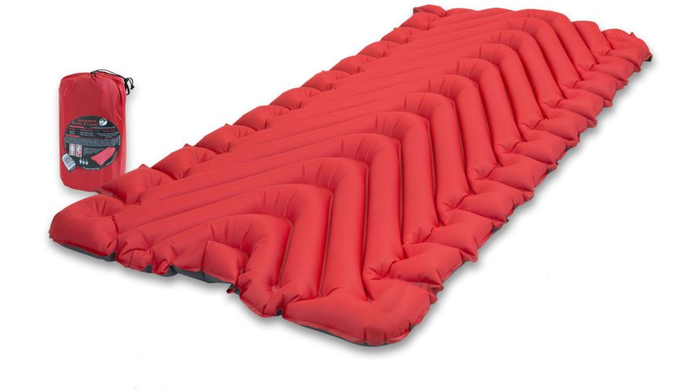 Klymit Insulated Static V Luxe Sleeping Pad, Red, Extra Large, 06LIRD02D