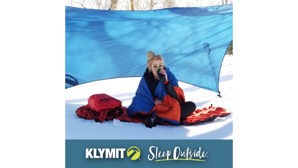 Klymit Insulated Static V Sleeping Pad, Orange, Regular, 06IVOR02C