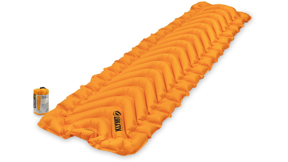 Klymit Insulated Static V Ultralite Sleeping Pad, Orange, Regular, 06IUOR02C