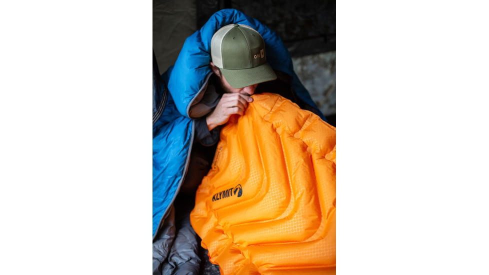 Klymit Insulated Static V Ultralite Sleeping Pad, Orange, Regular, 06IUOR02C