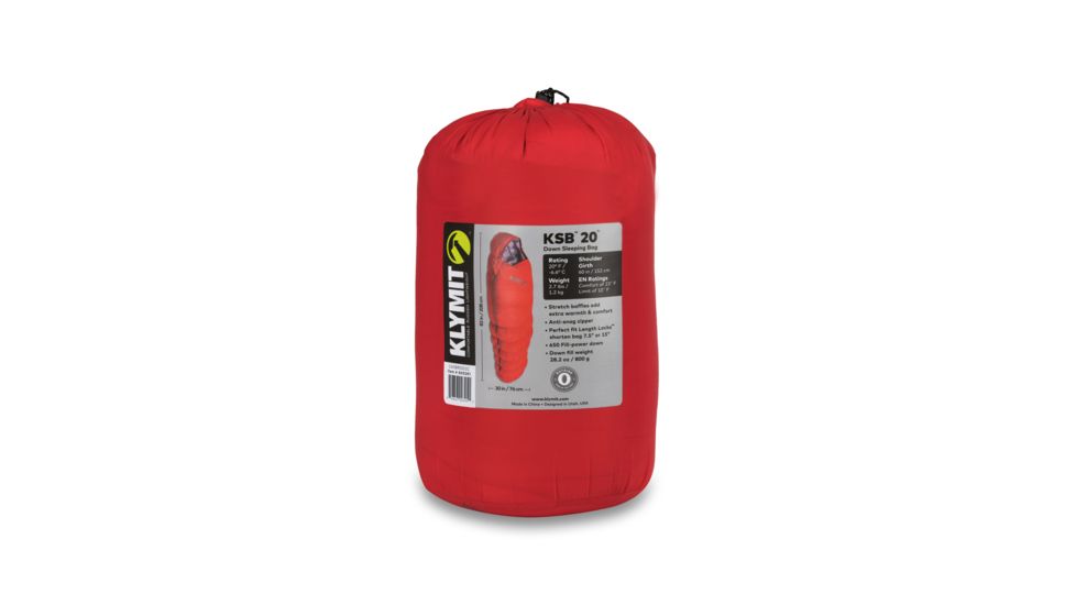 Klymit KSB 20 Down Sleeping Bag-Black 296122