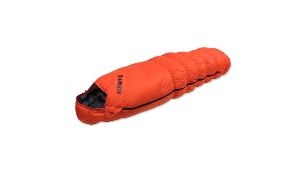 Klymit KSB 0 Degree Down Sleeping Bag, Orange, Regular, 13KZOR01C