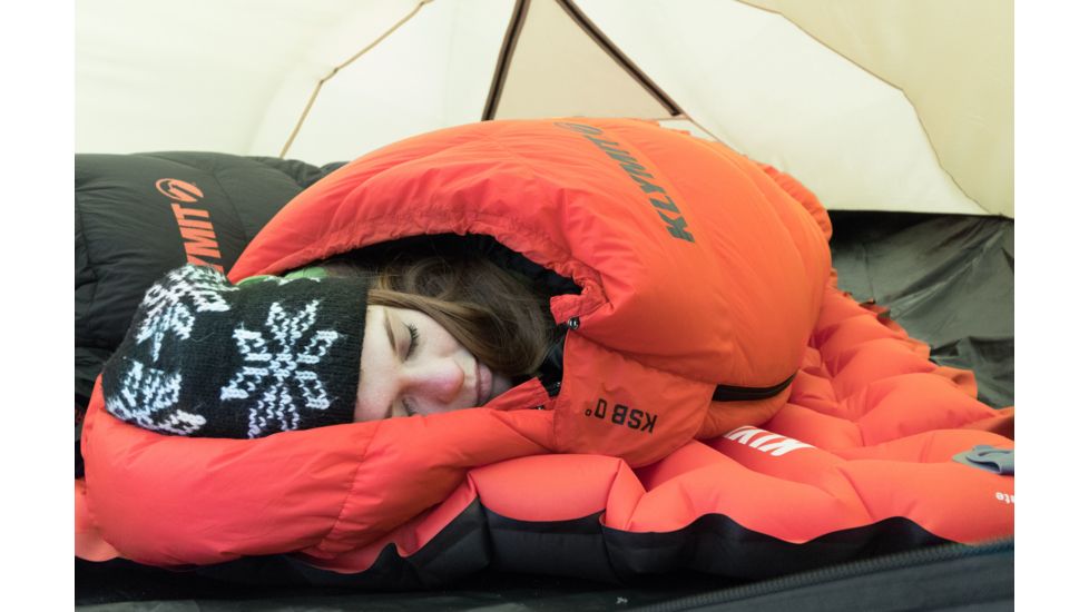 Klymit KSB 0 Degree Down Sleeping Bag, Orange, Regular, 13KZOR01C