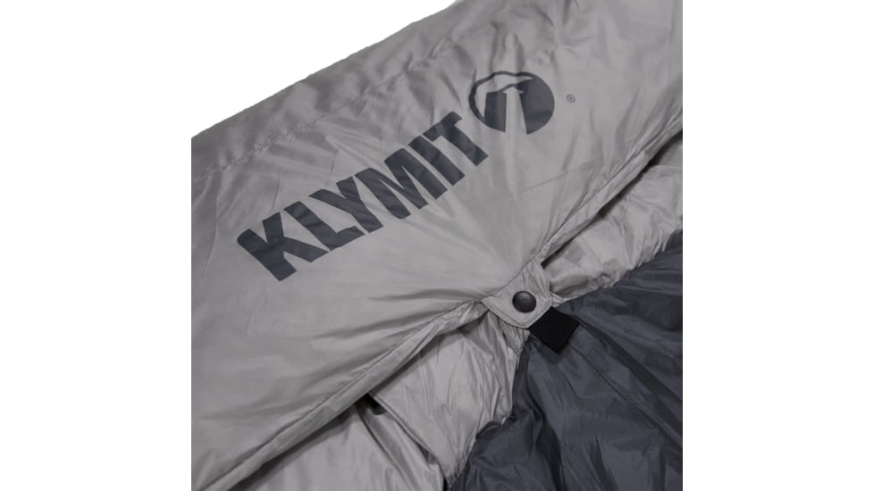 Klymit KSB Double Sleeping Bag, Grey / Light Grey, Double, 13DHGY30E