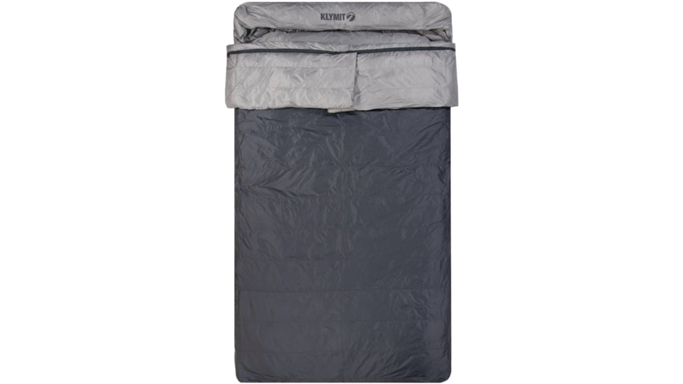Klymit KSB Double Sleeping Bag, Grey / Light Grey, Double, 13DHGY30E