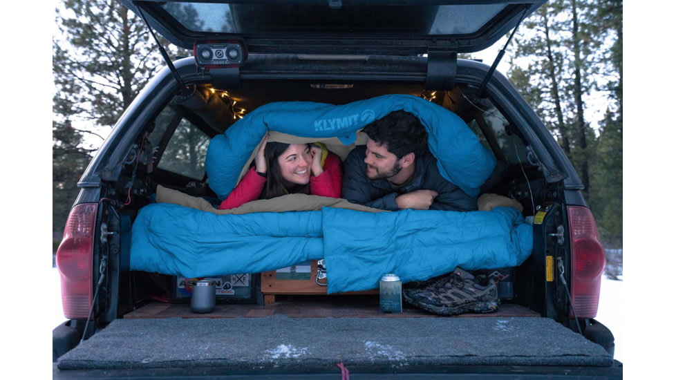 Klymit KSB Double Synthetic Sleeping Bag, 30 Degrees, Blue, 13CDBL30E