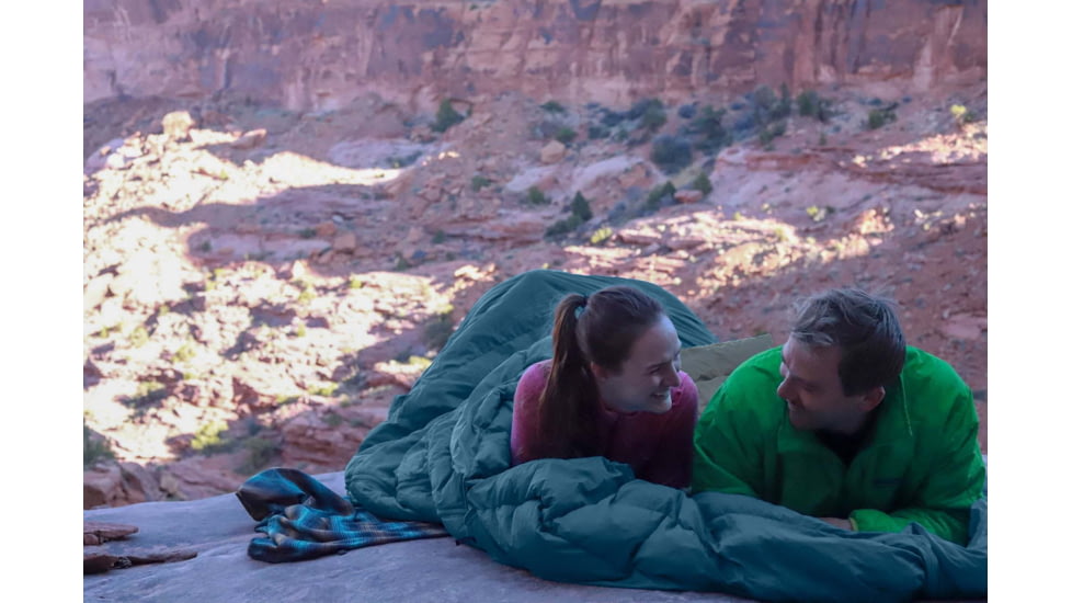 Klymit KSB Double Synthetic Sleeping Bag, 30 Degrees, Blue, 13CDBL30E