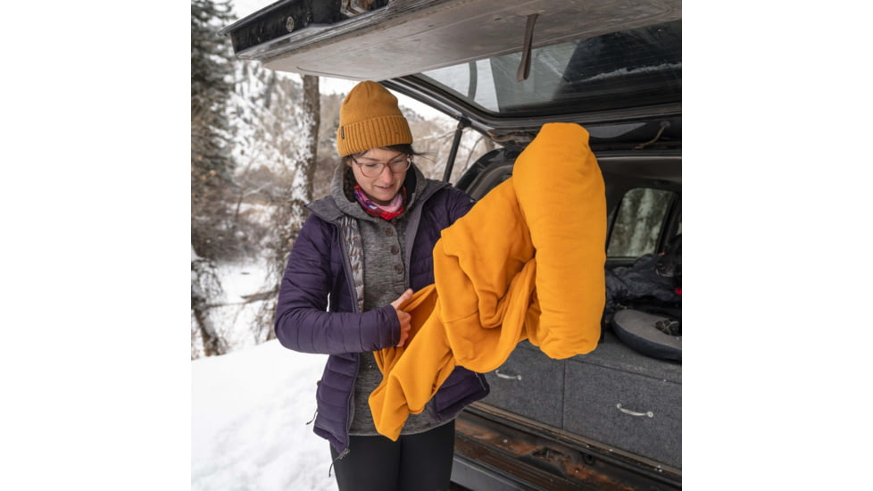 Klymit Nest Cold Weather Sleeping Bag Liner, Orange, Large, 13NCOR01C