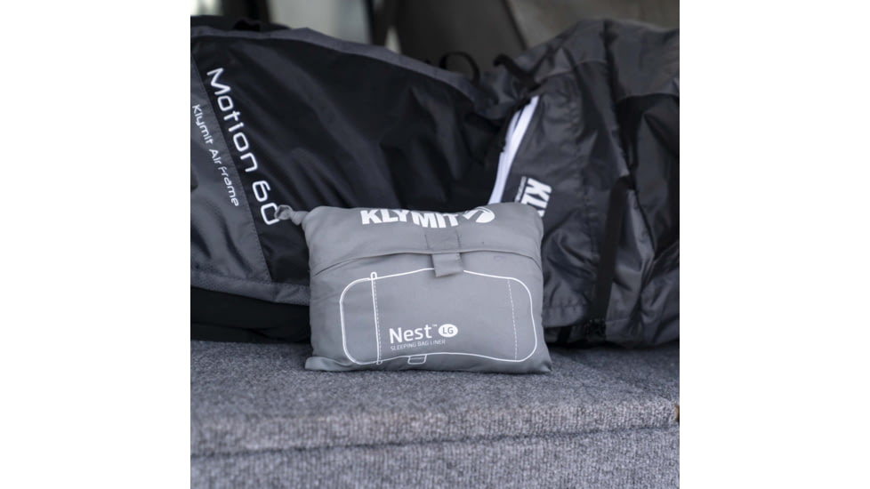 Klymit Nest Sleeping Bag Liner, Grey, Large, 13NEGY01C