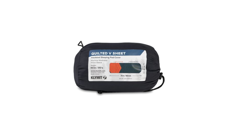 Klymit Quilted V Sheet, Orange/Gray, Regular 13ICORSVC