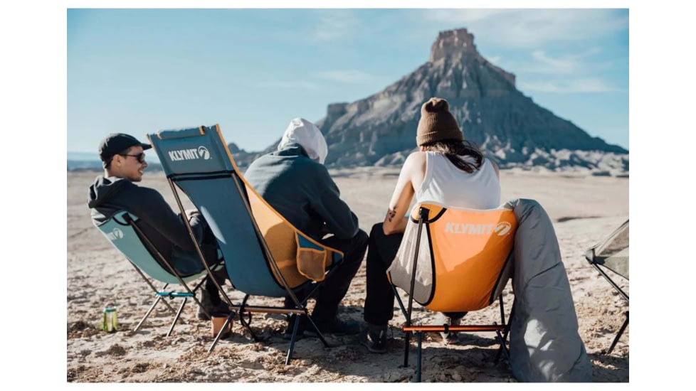 Klymit Ridgeline Camp Chair, Grey, Regular, 12RLGY01C