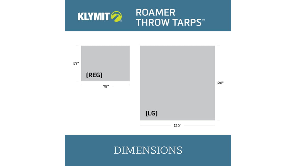 Klymit Roamer Throw Tarp, Grey, Regular, 09RMGY01C