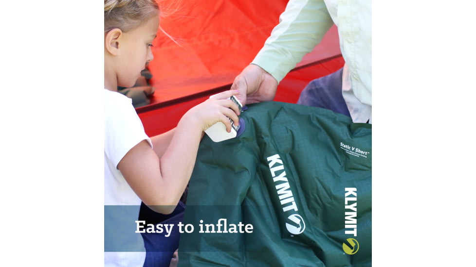 Klymit Static V Sleeping Pad, Forest Green, Short, 06SJGR02A